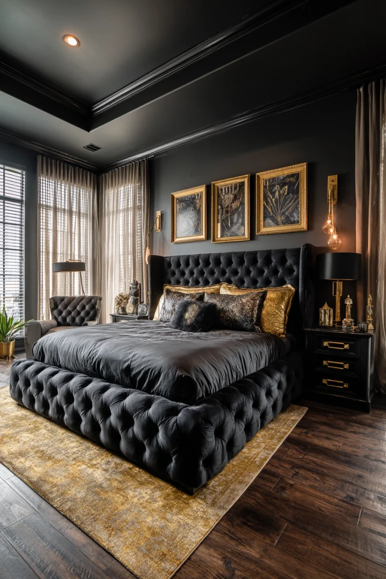 Black and gold bedroom ideas 1