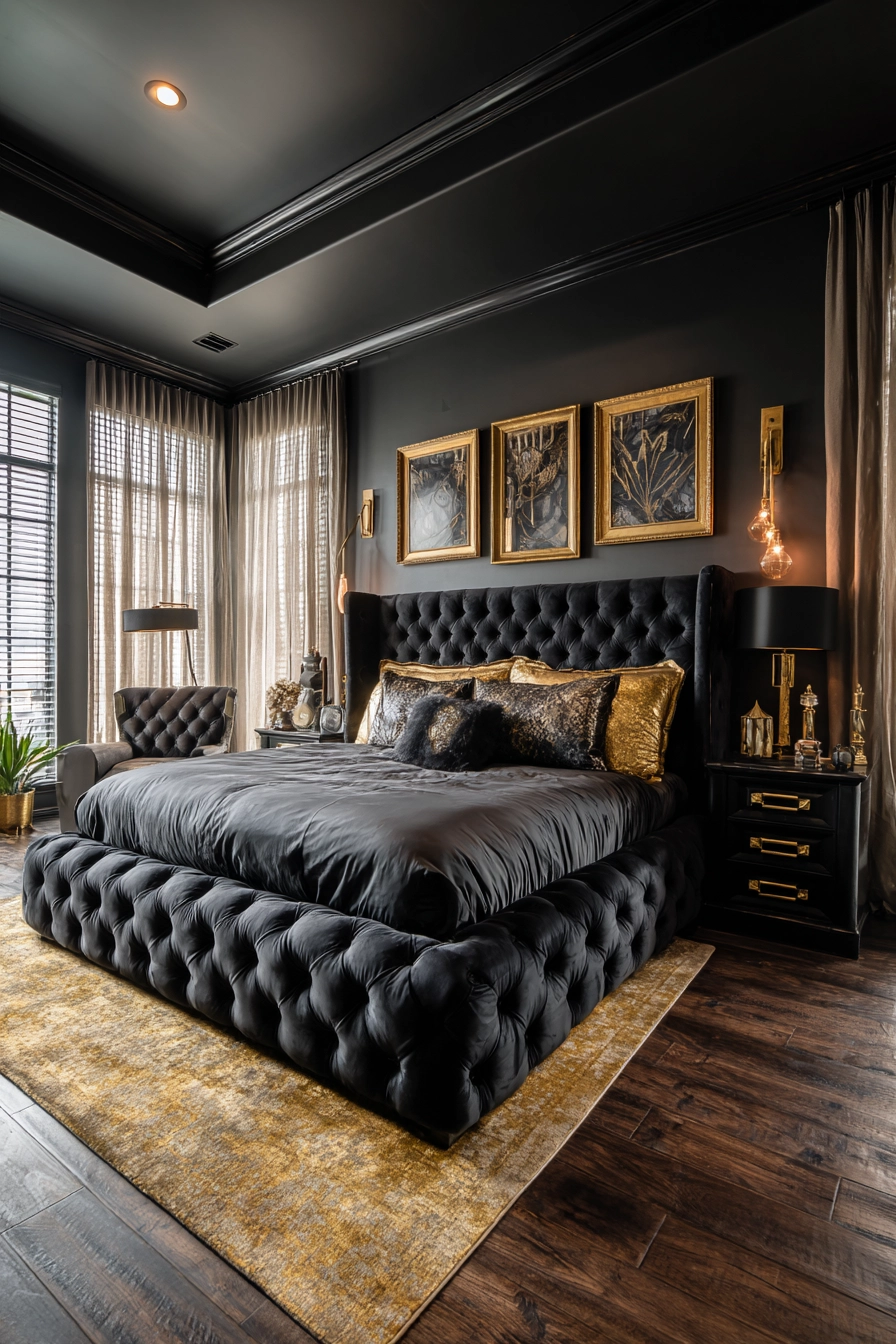 Black and gold bedroom ideas 1