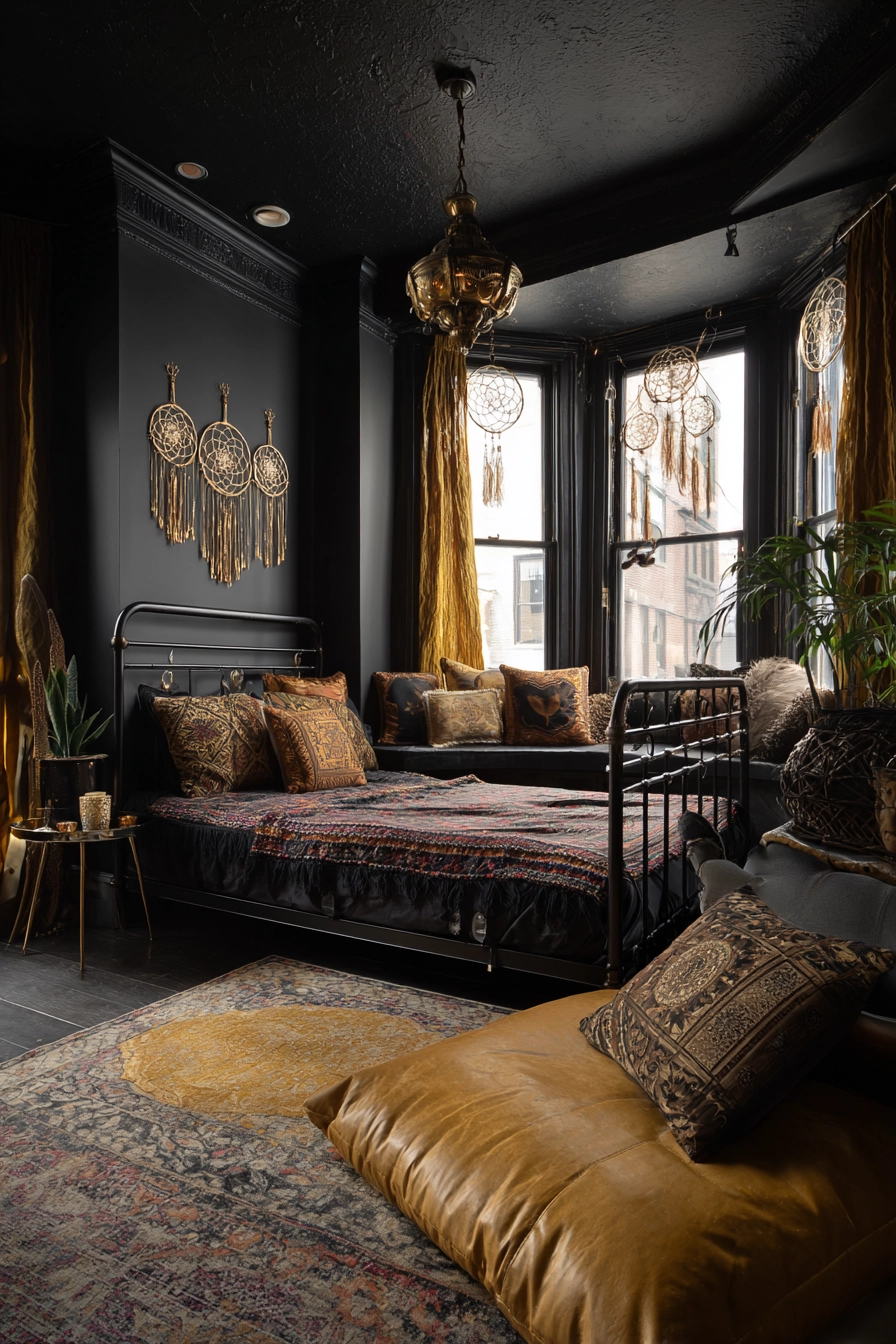 Black and gold bedroom ideas 19