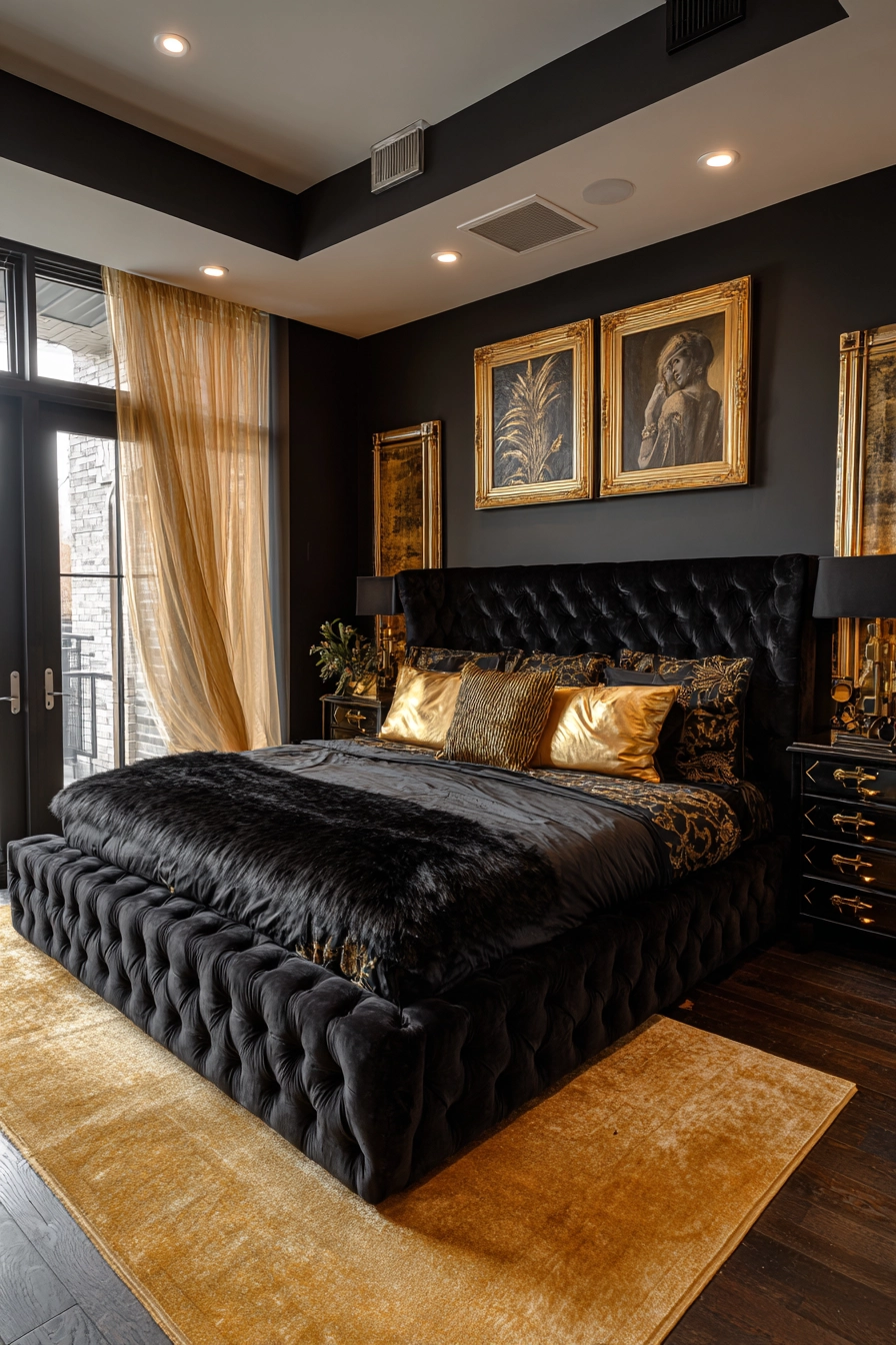 Black and gold bedroom ideas 2