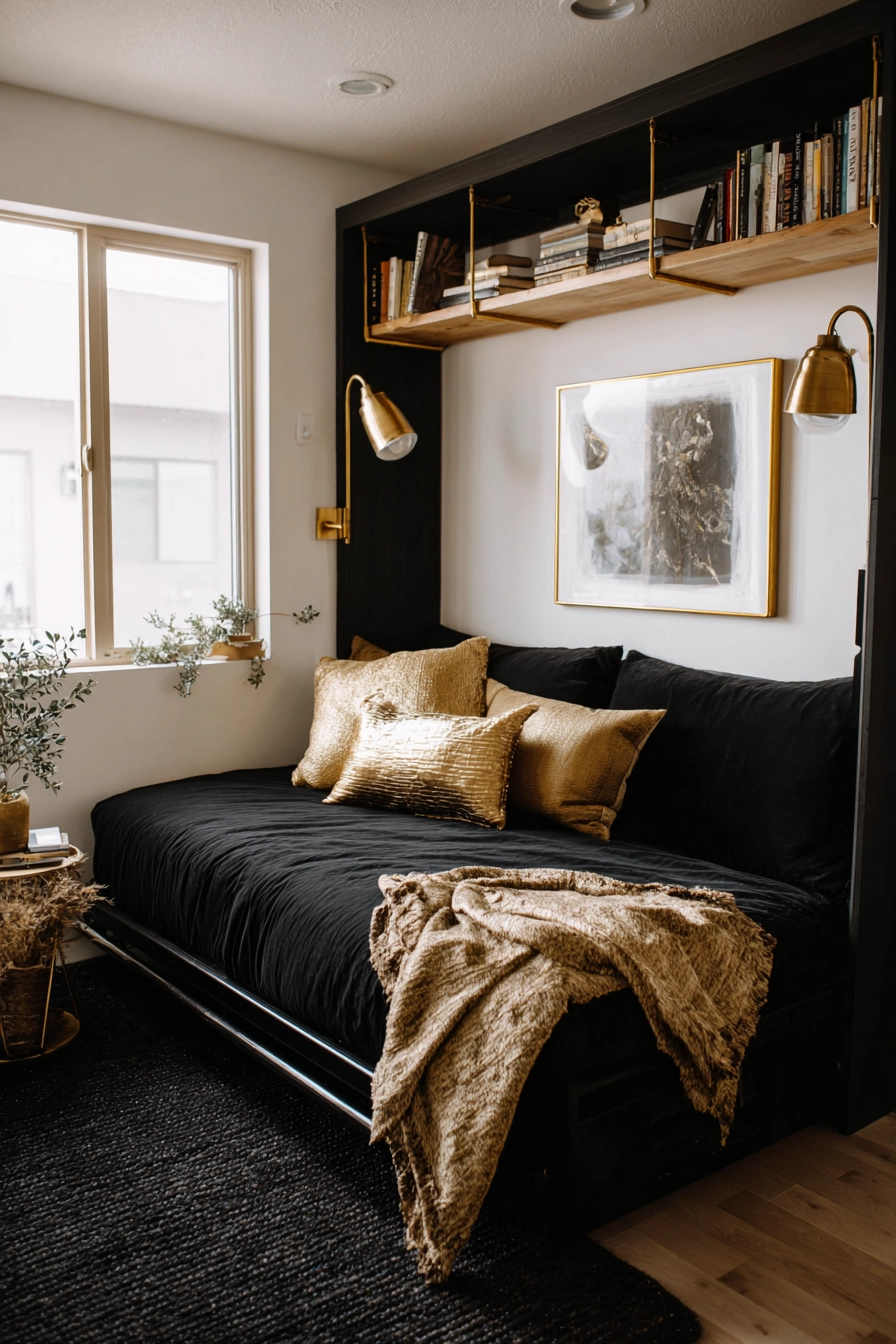 Black and gold bedroom ideas 28