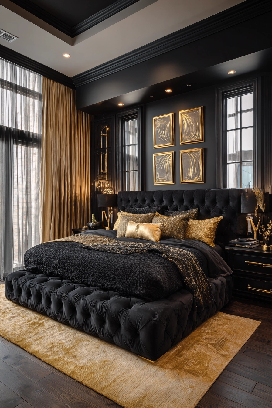 Black and gold bedroom ideas 4