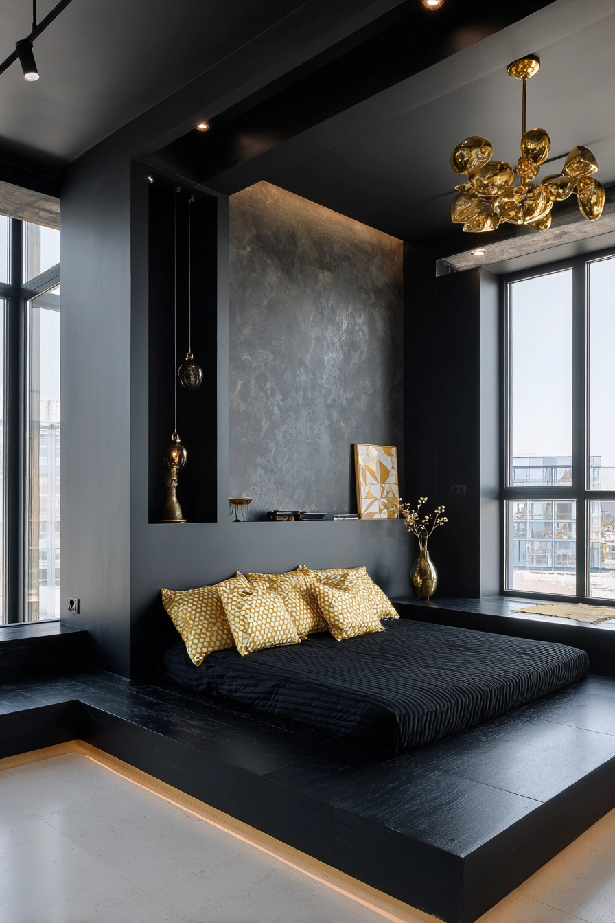 Black and gold bedroom ideas 5