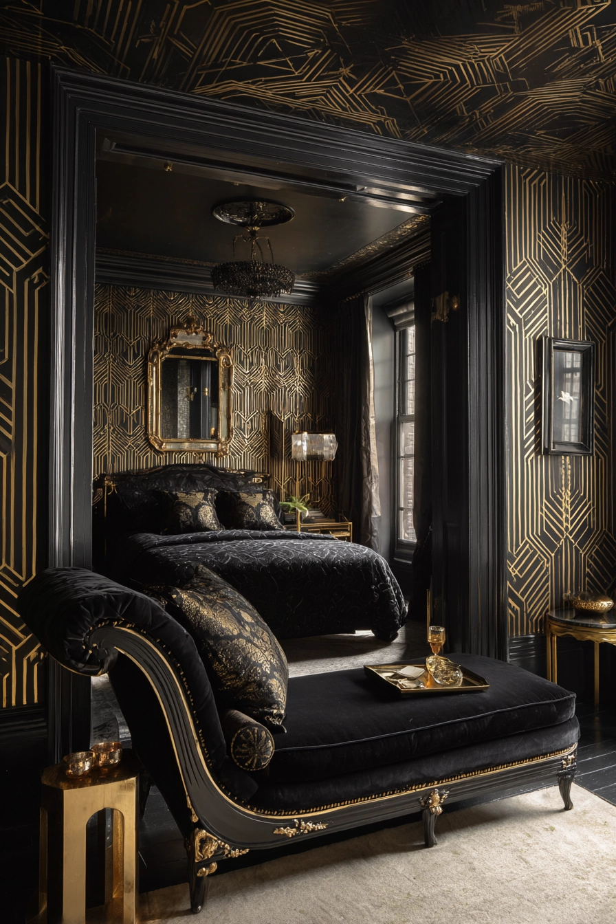 Black and gold bedroom ideas 9