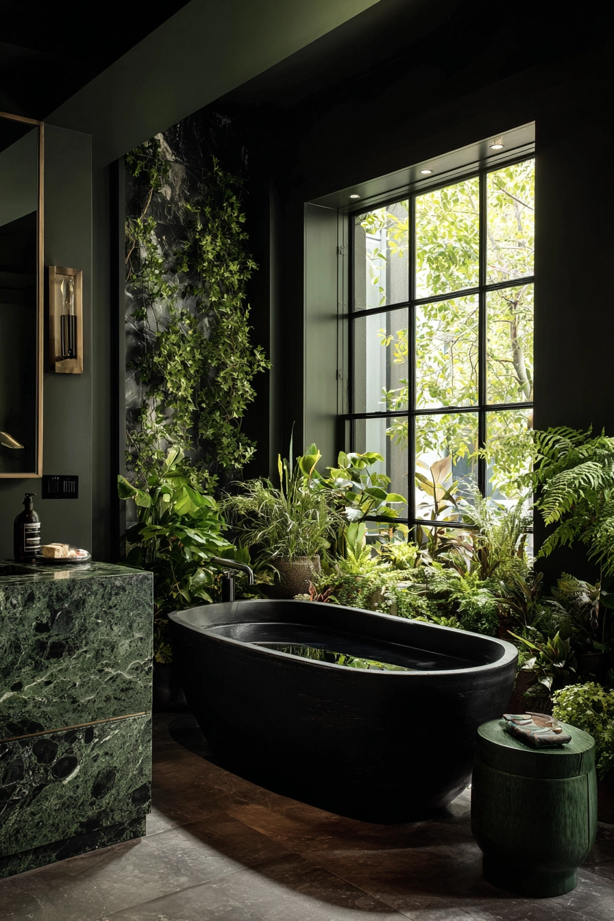 Black and green bathroom 29