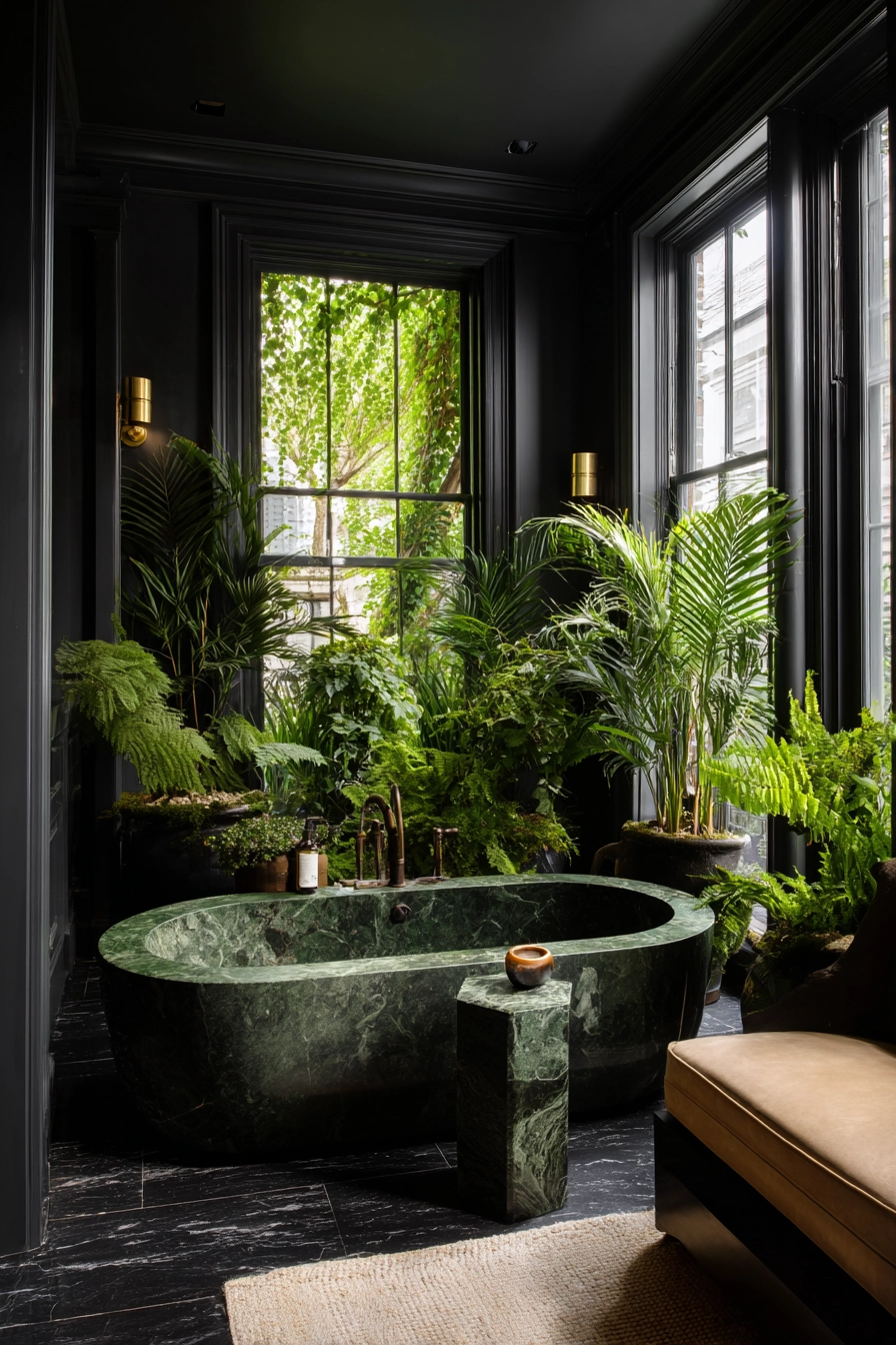 Black and green bathroom 31
