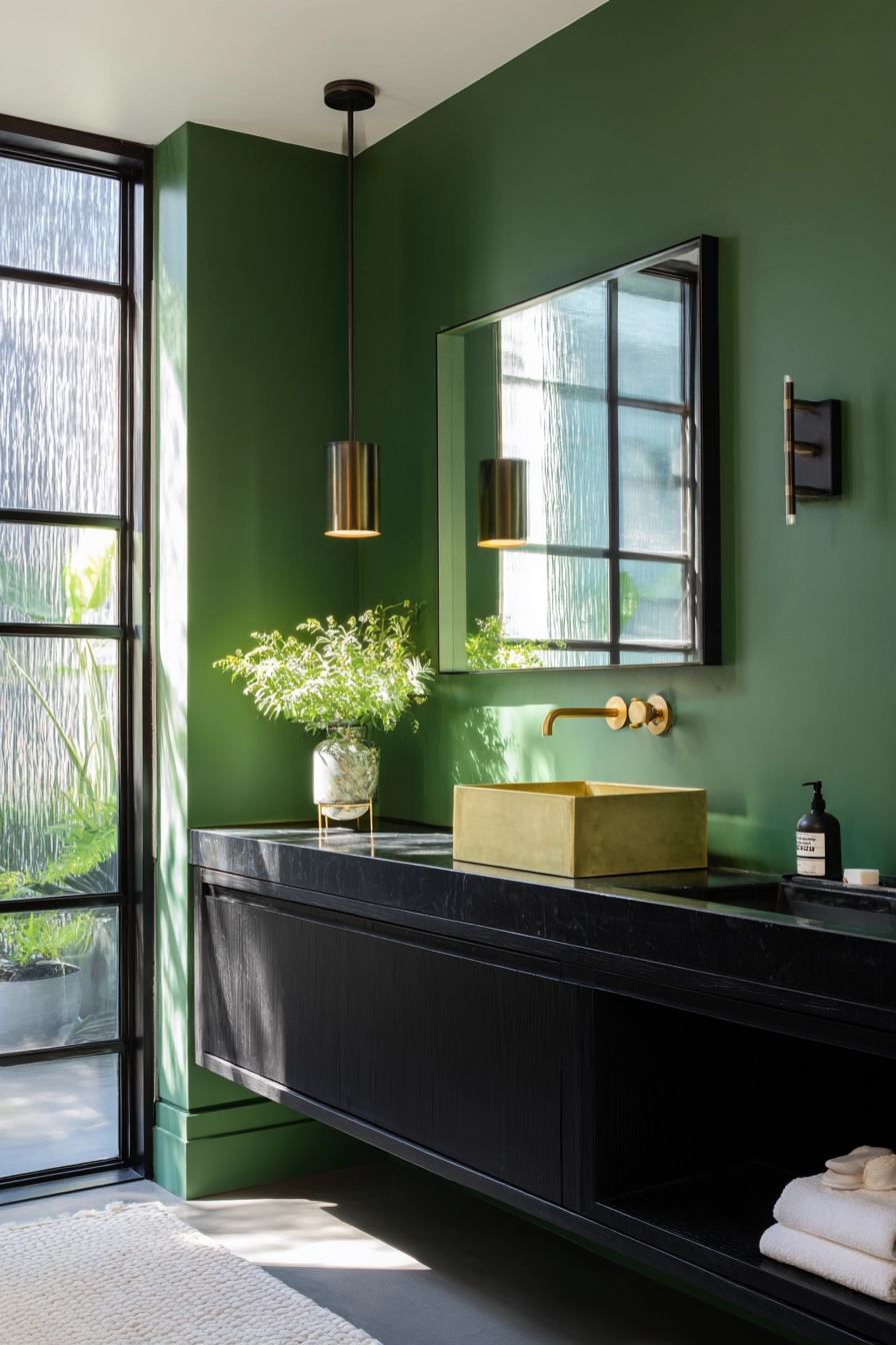 Black and green bathroom 39