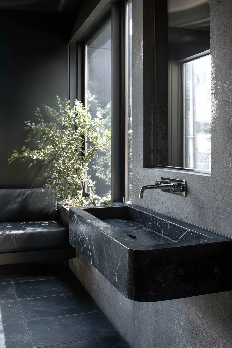 Black marble bathroom 22