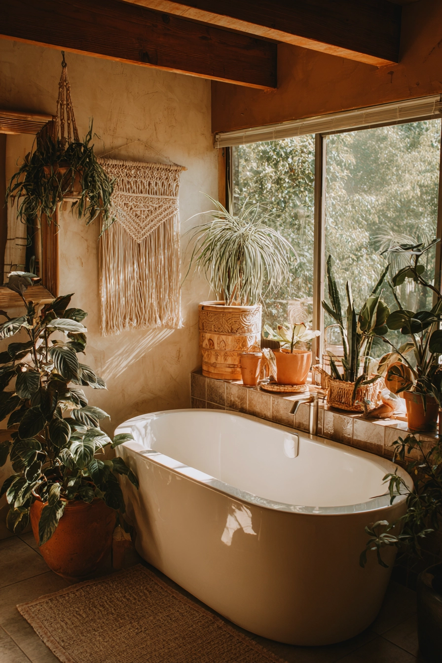 Boho bathroom decor 4