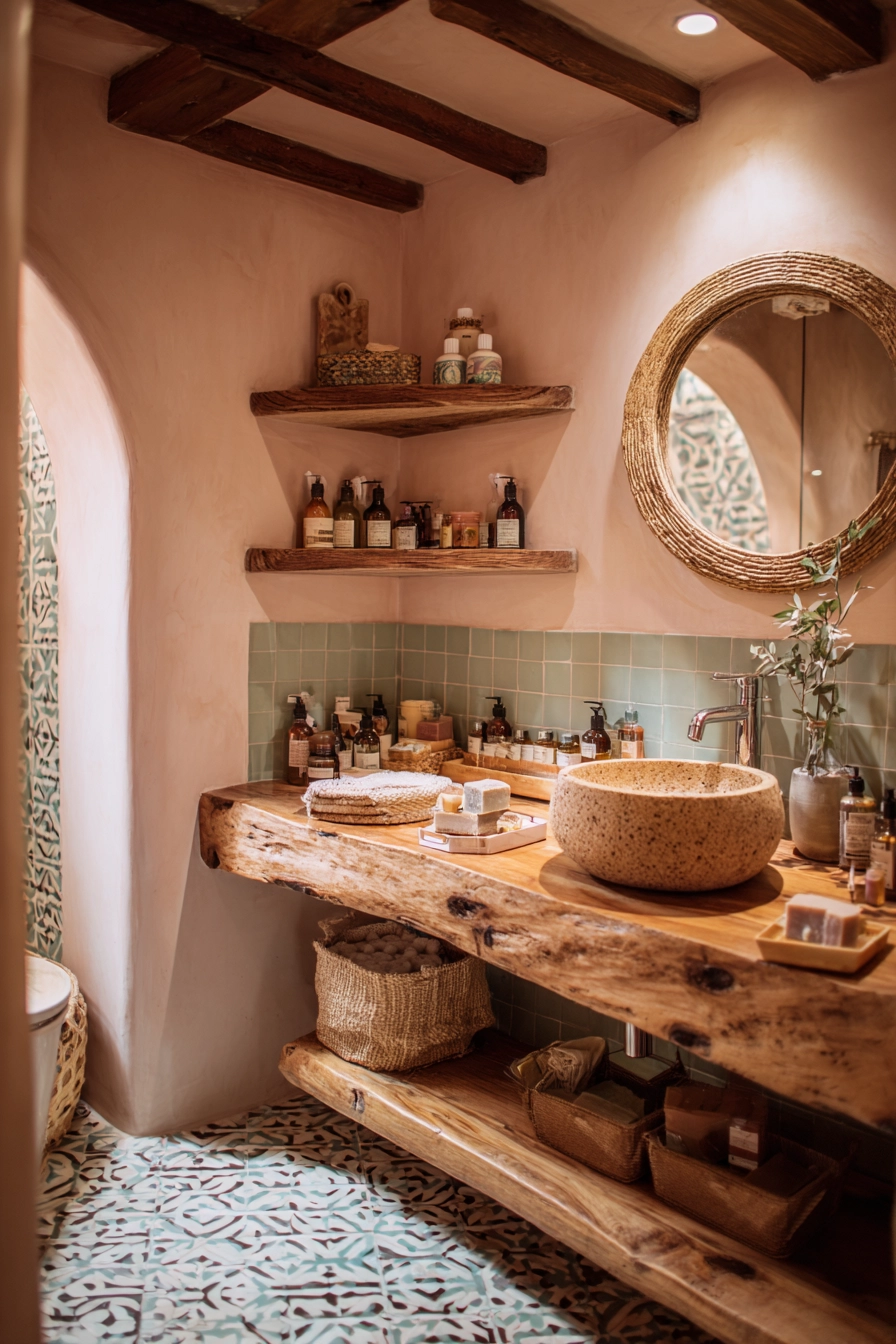 Boho bathroom decor 5