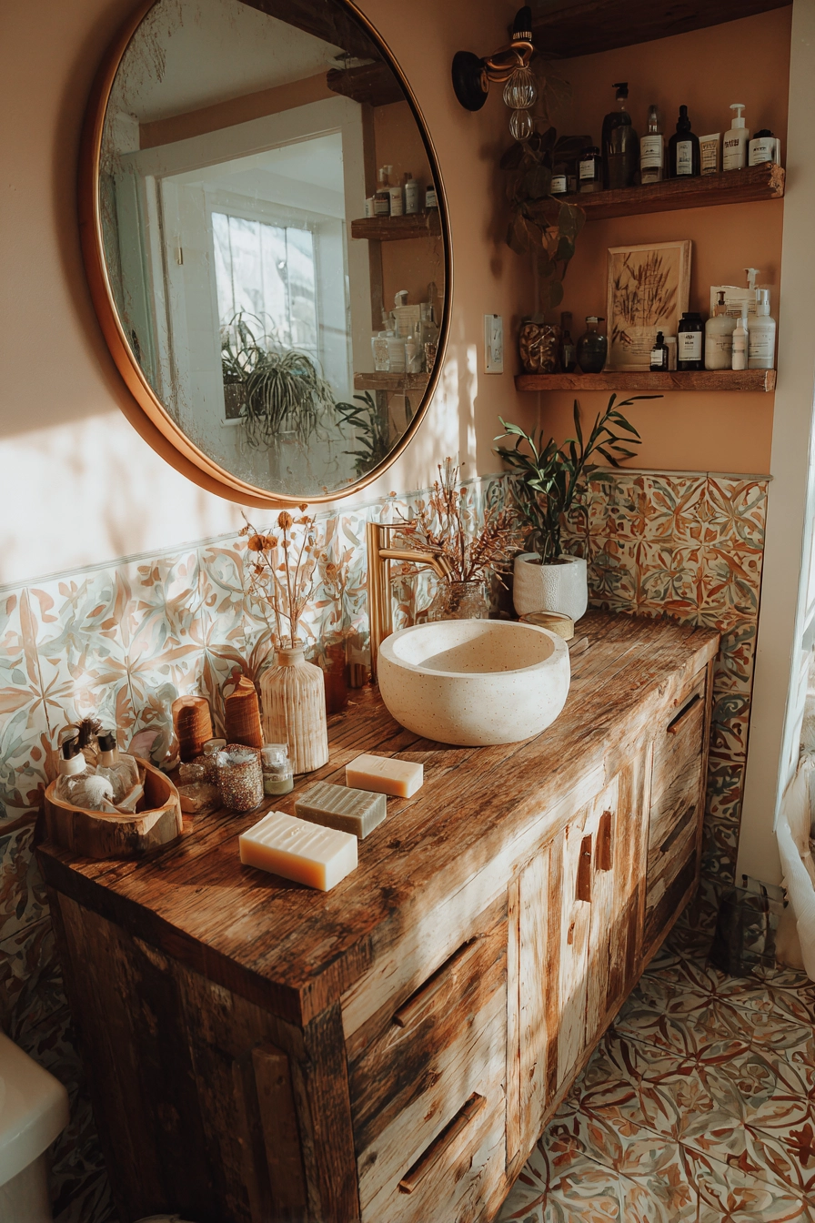 Boho bathroom decor 7