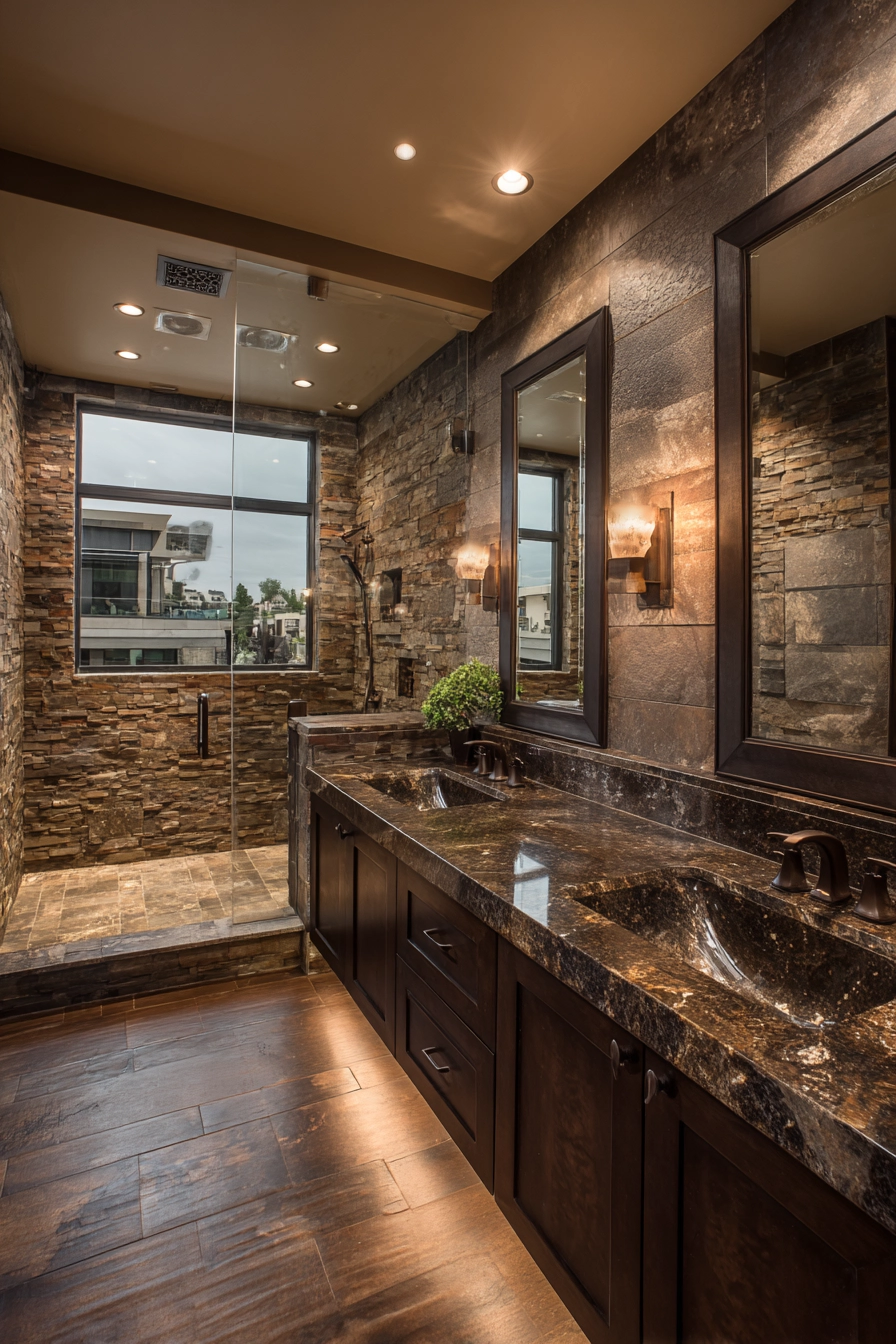 Brown bathroom ideas 10