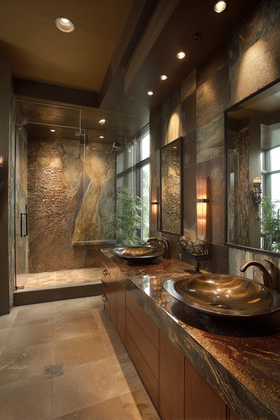 Brown bathroom ideas 11