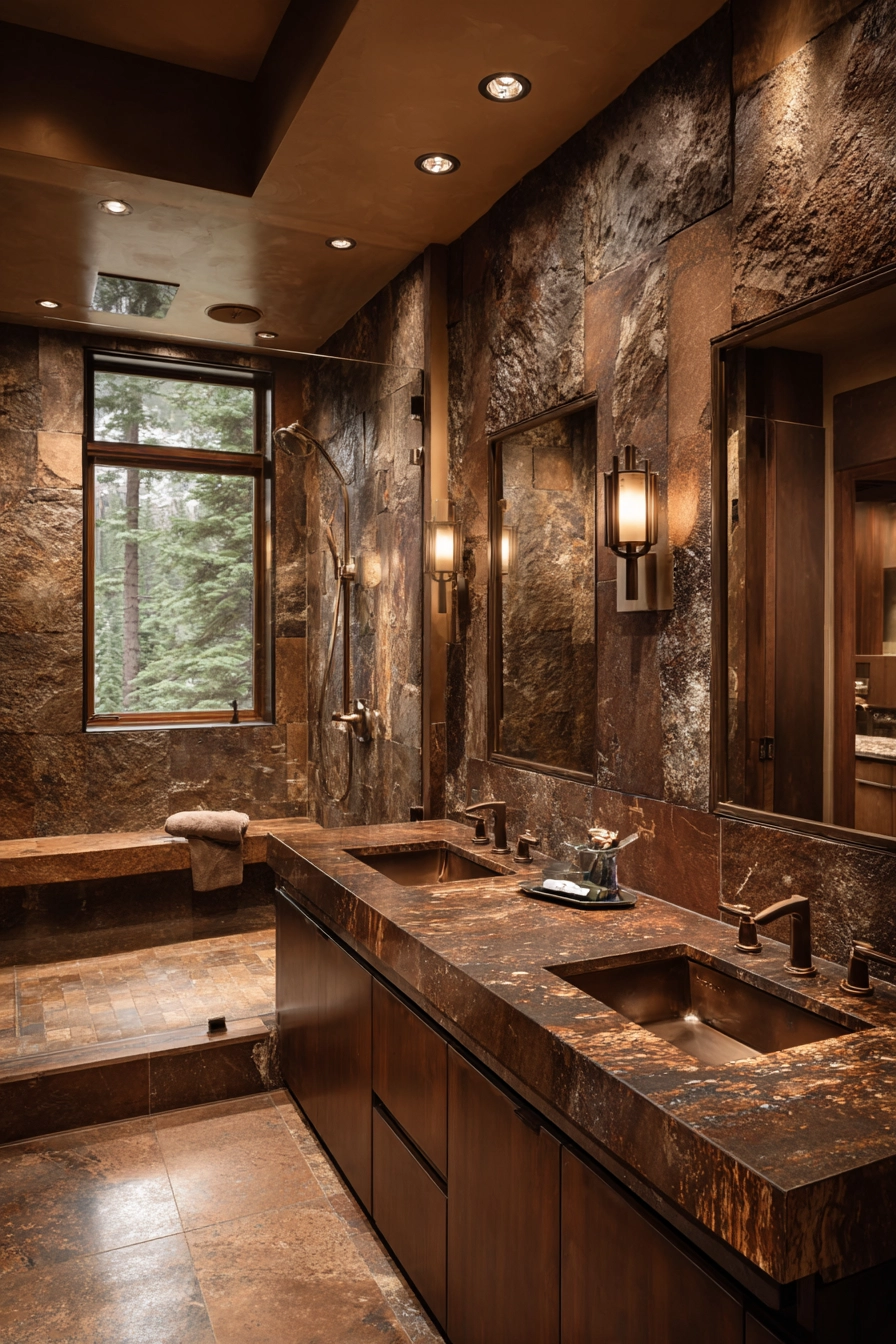 Brown bathroom ideas 12