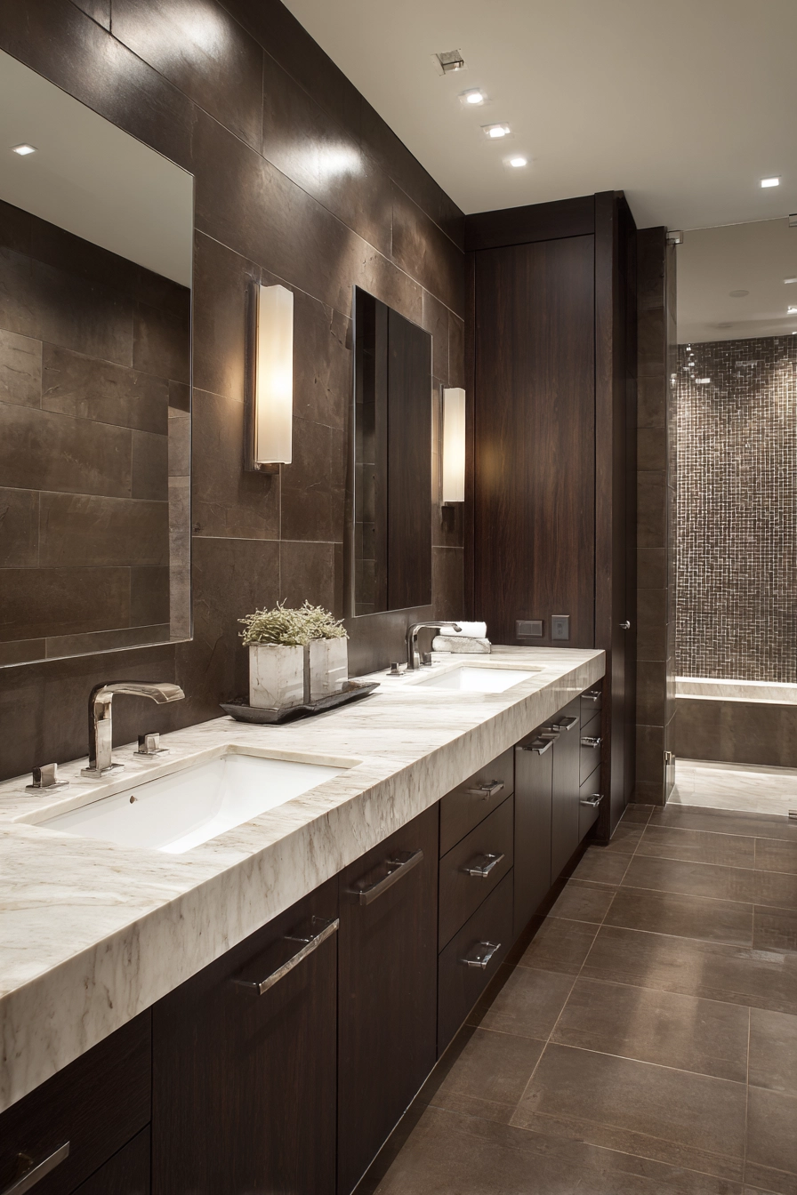 Brown bathroom ideas 21