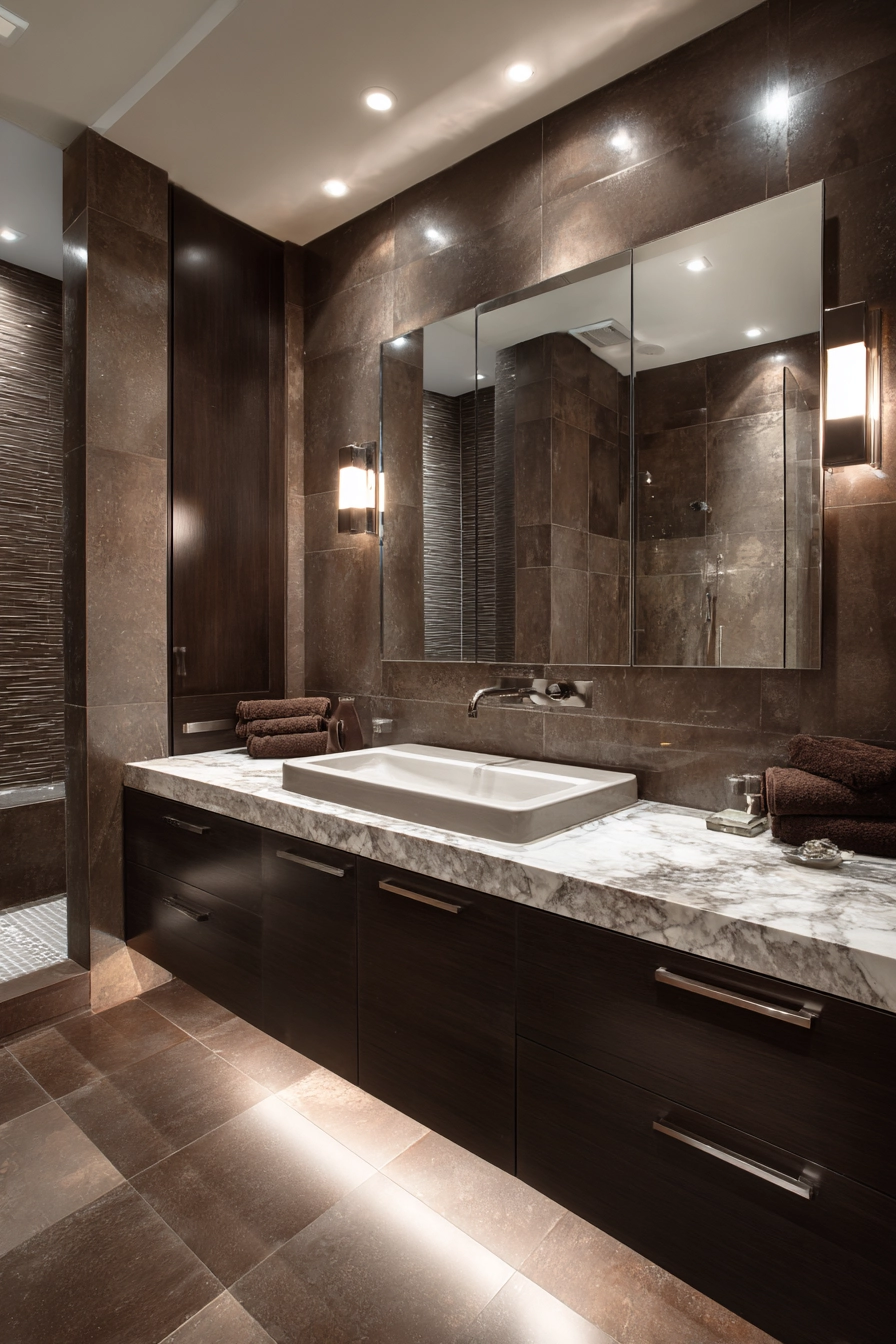 Brown bathroom ideas 24