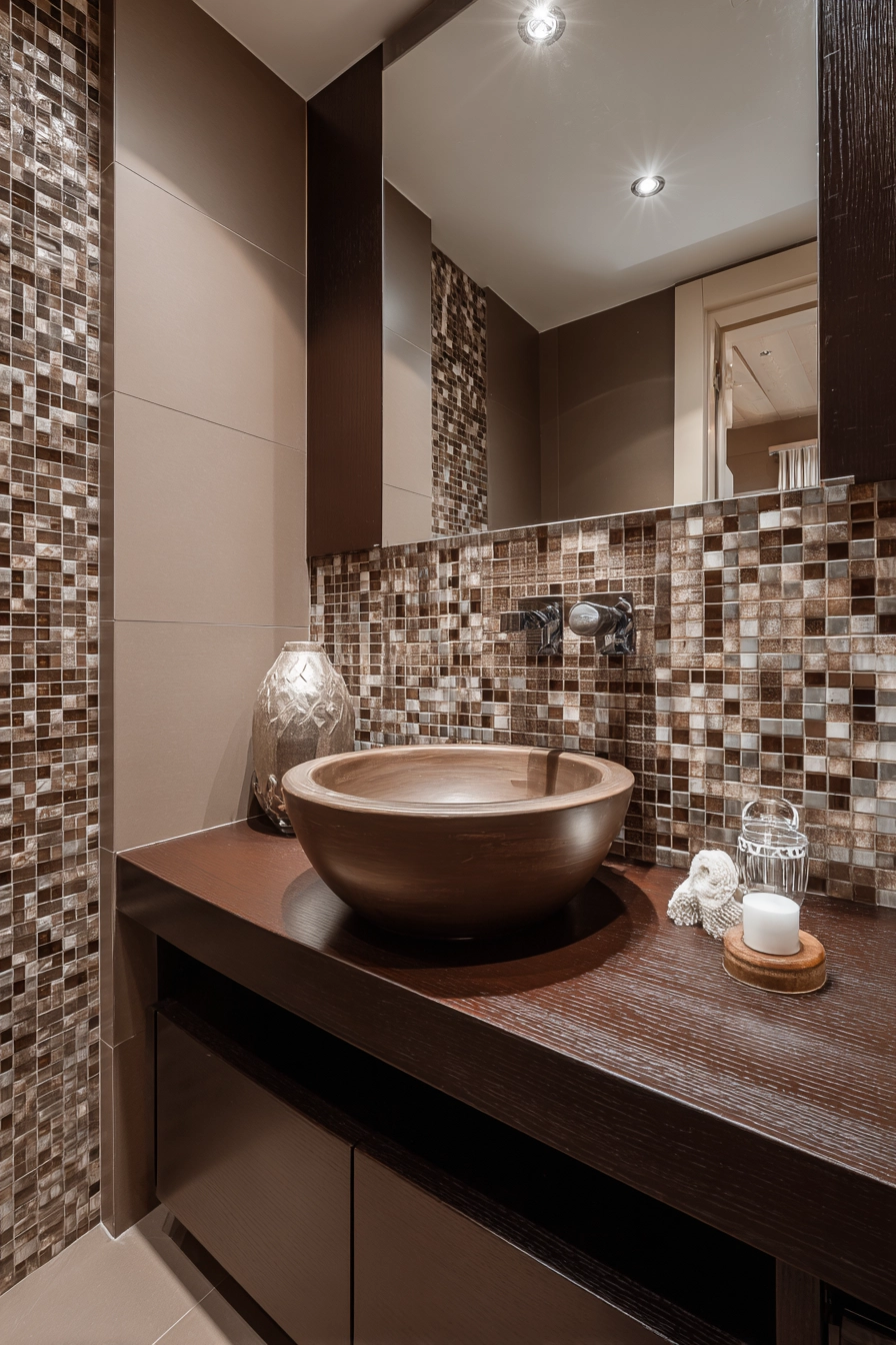 Brown bathroom ideas 27