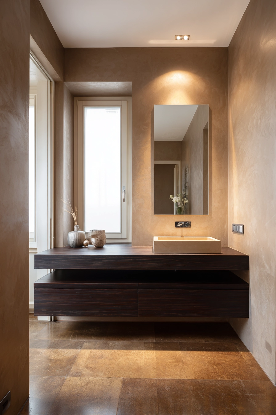 Brown bathroom ideas 30