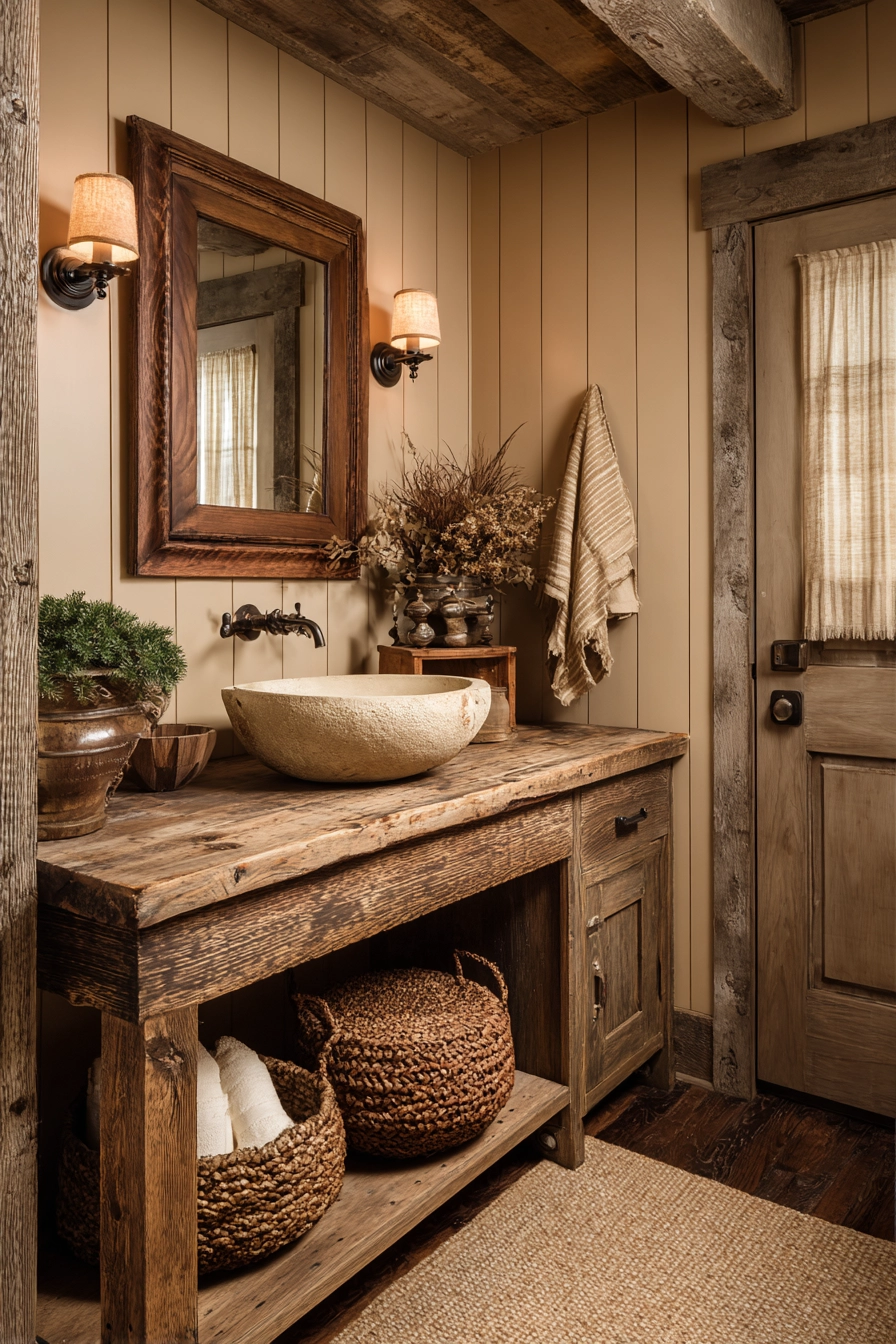 Brown bathroom ideas 34