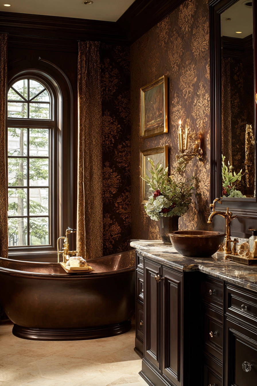 Brown bathroom ideas 38