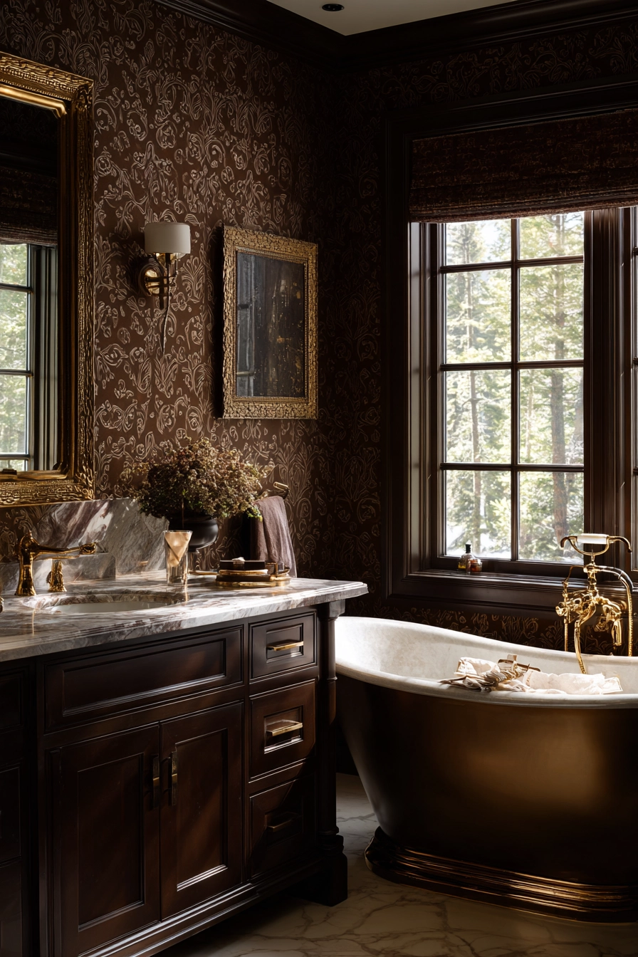 Brown bathroom ideas 39