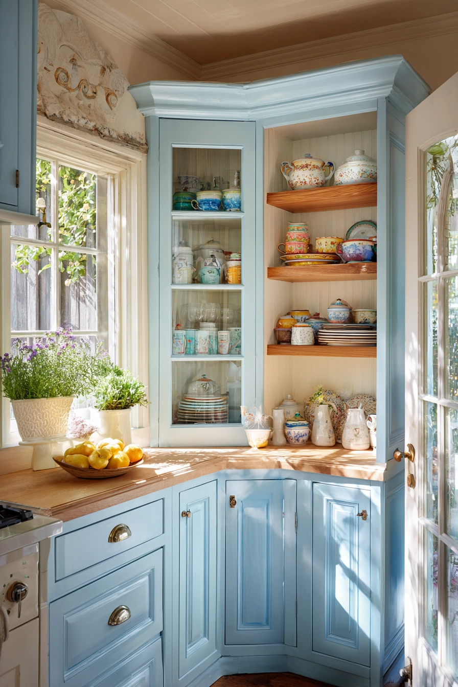 Corner kitchen cabinet ideas 14