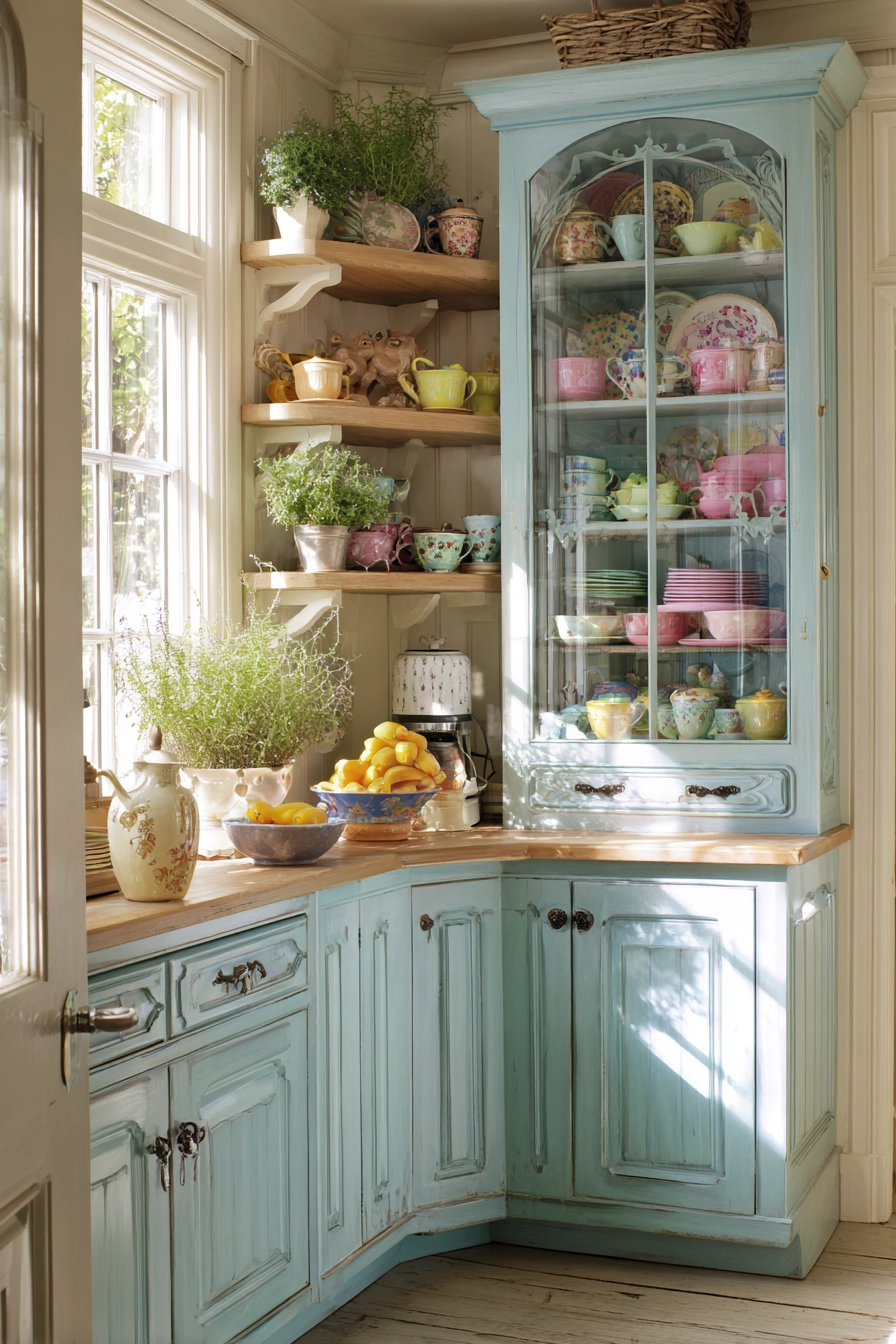 Corner kitchen cabinet ideas 15