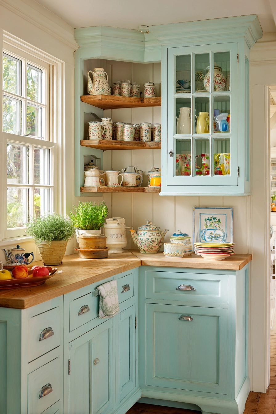 Corner kitchen cabinet ideas 16