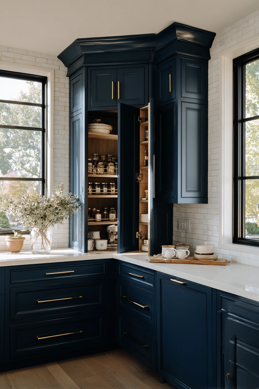 Corner kitchen cabinet ideas 40