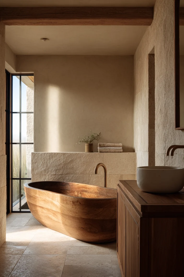 Japandi style bathroom 1