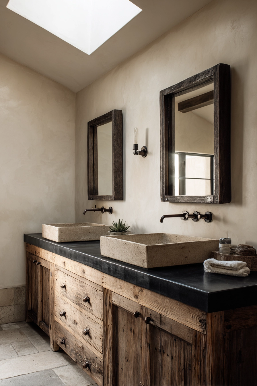 Japandi style bathroom 12