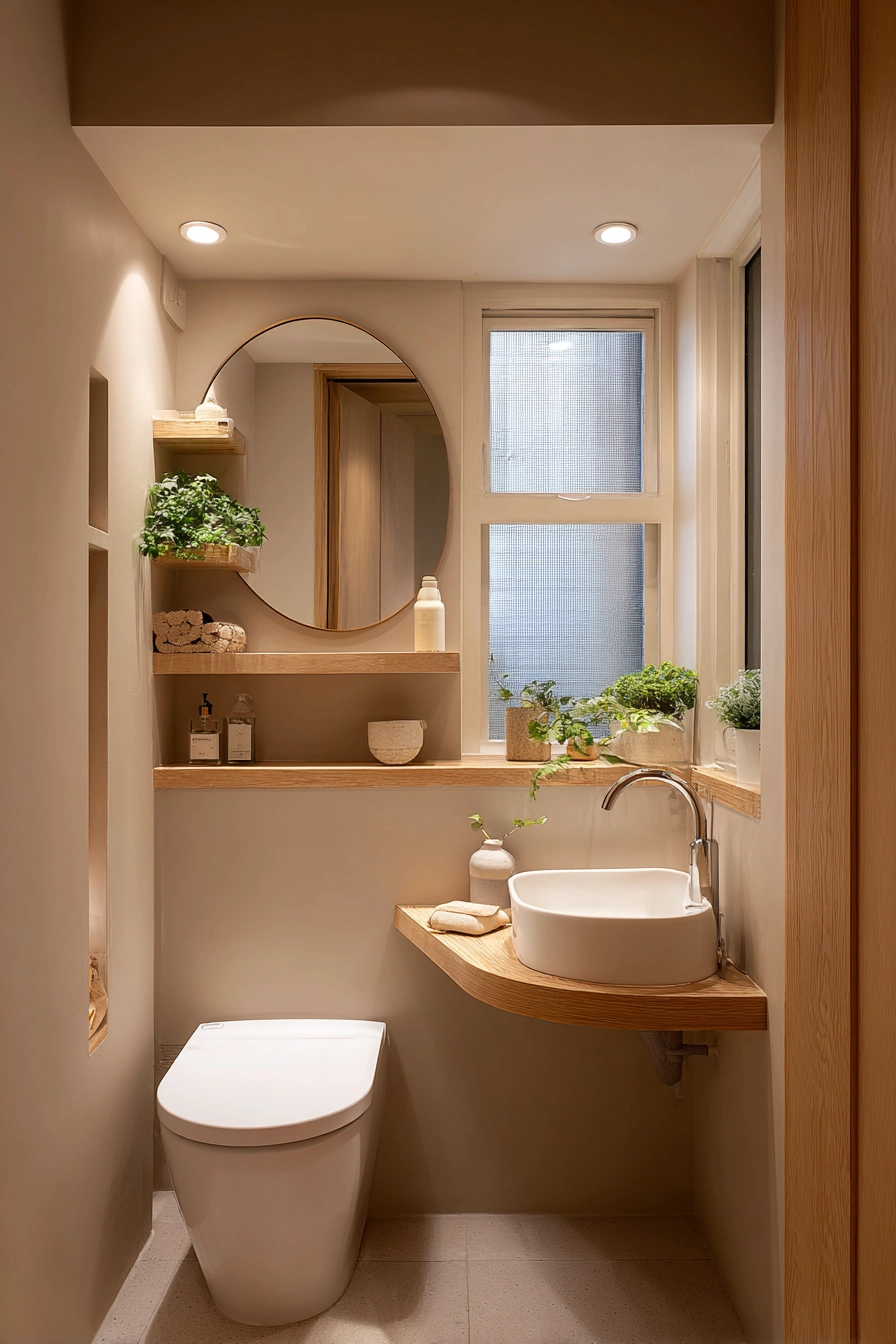 Japandi style bathroom 13