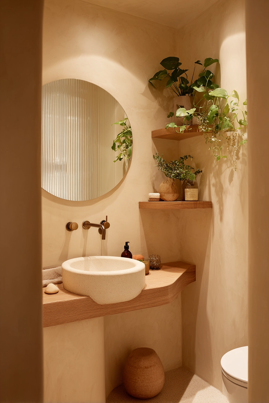 Japandi style bathroom 14