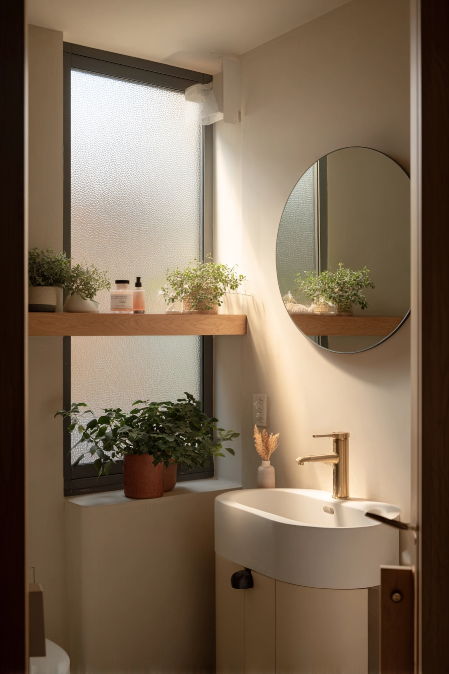 Japandi style bathroom 15