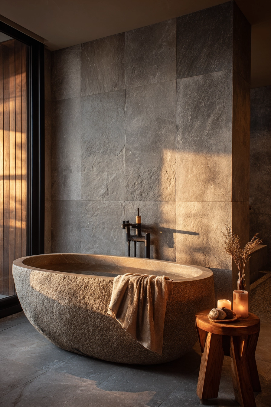 Japandi style bathroom 17