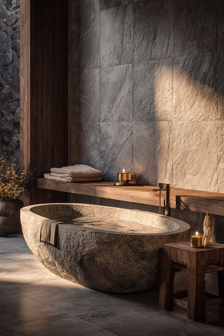 Japandi style bathroom 18