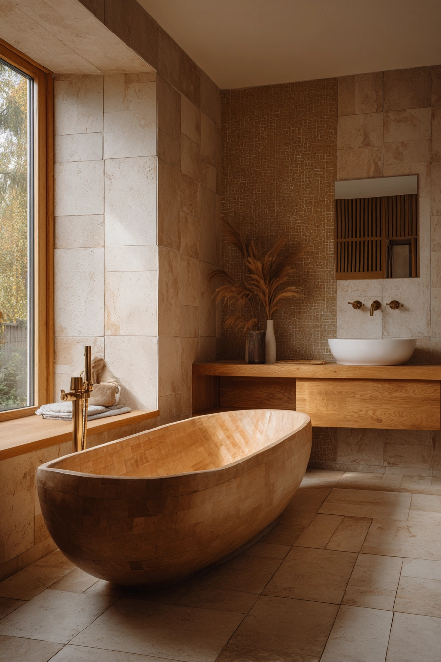 Japandi style bathroom 2