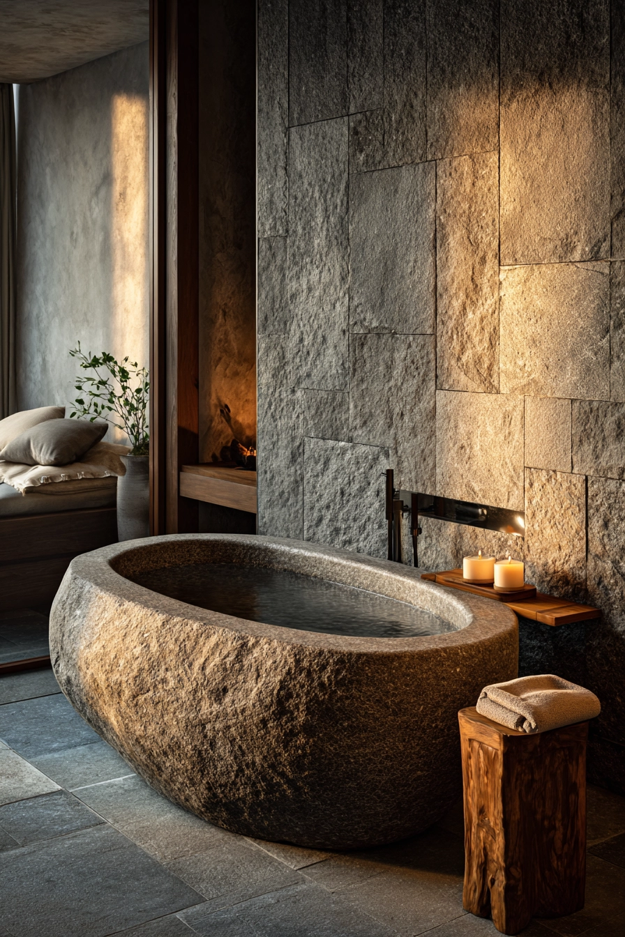 Japandi style bathroom 20