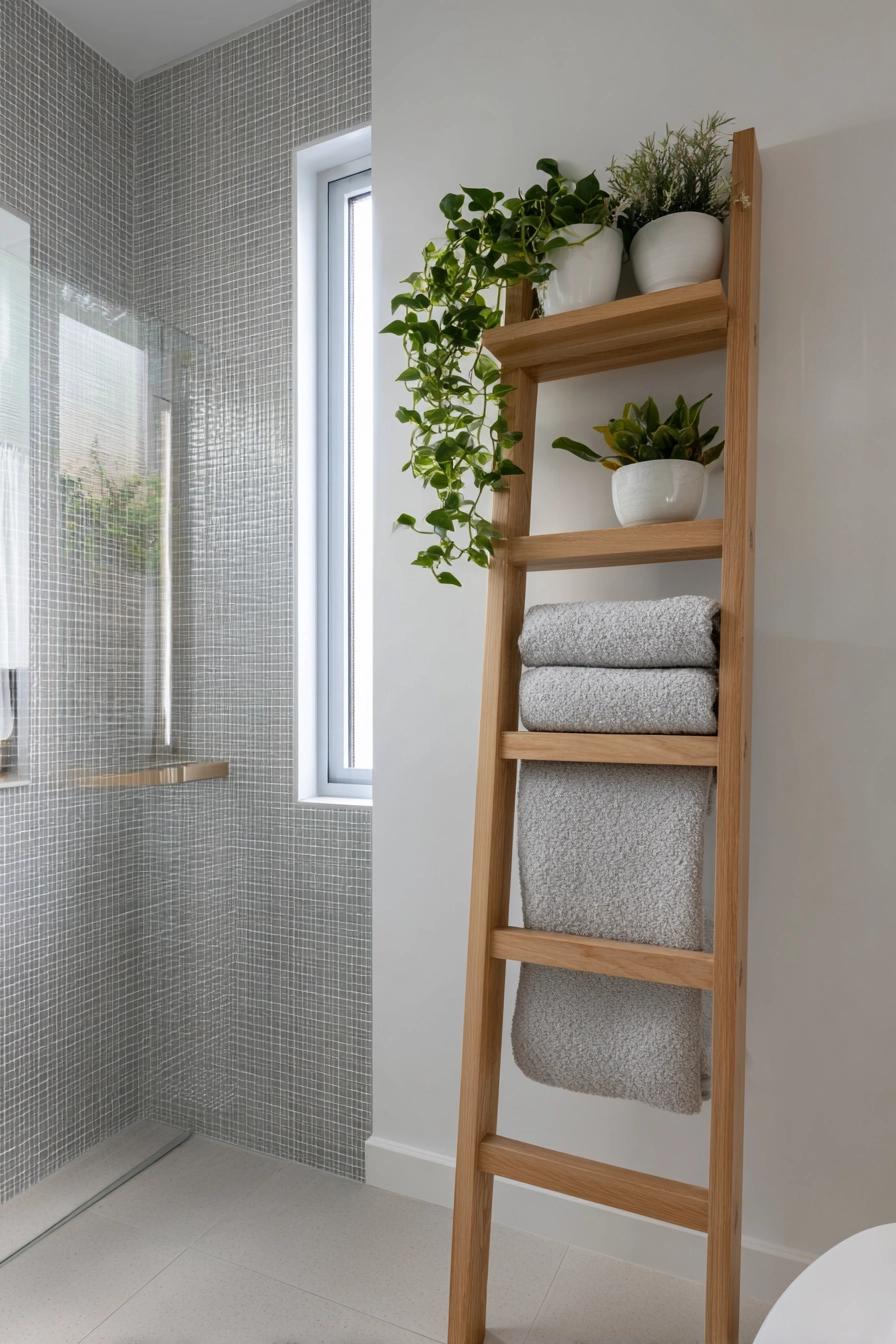Japandi style bathroom 23