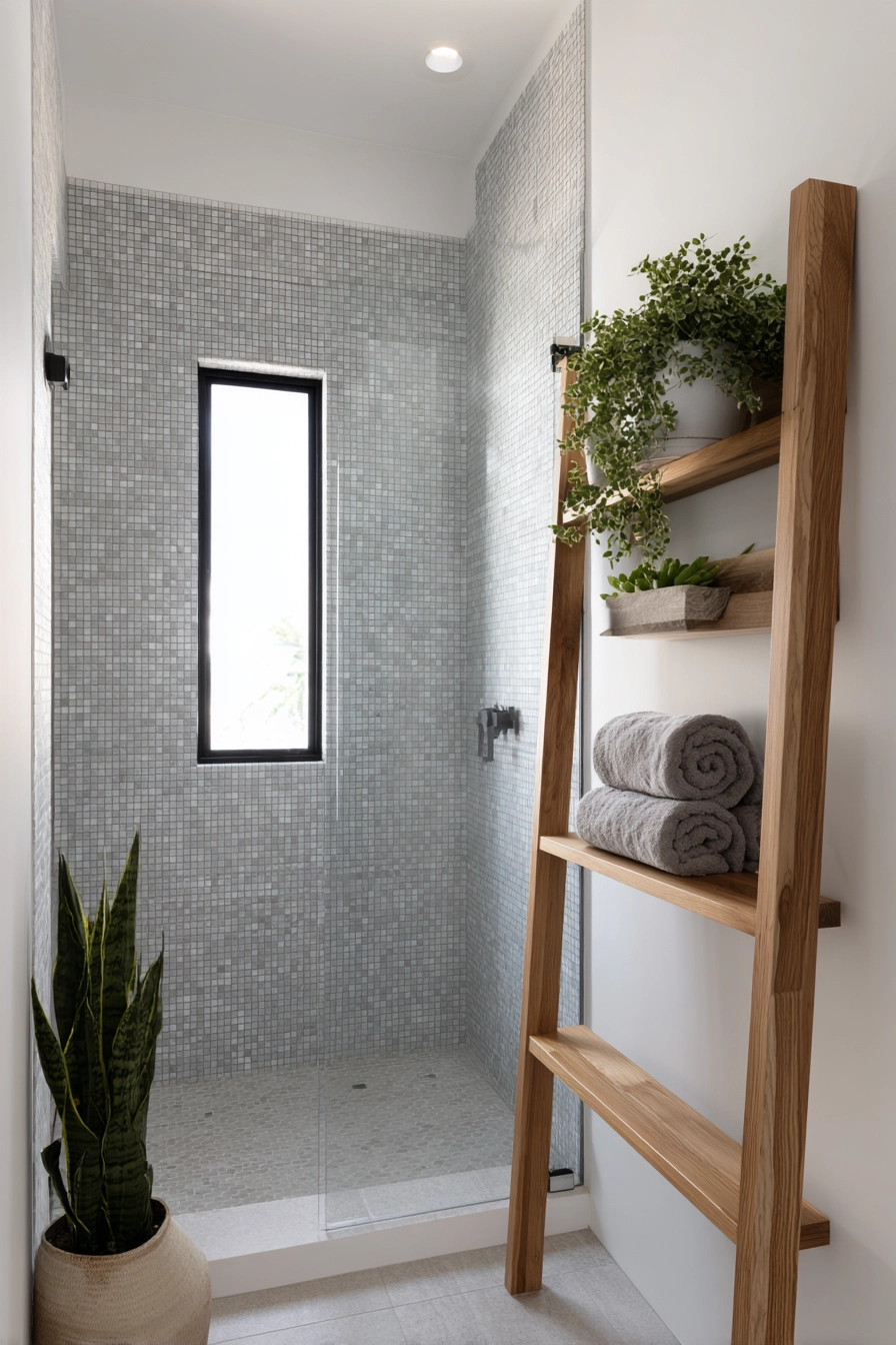 Japandi style bathroom 24