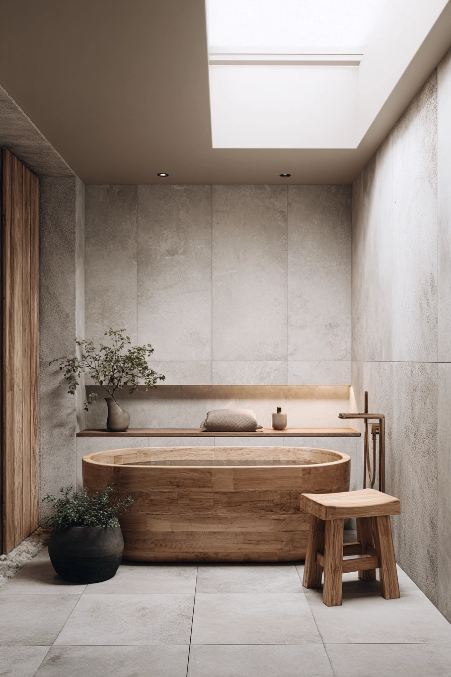 Japandi style bathroom 30
