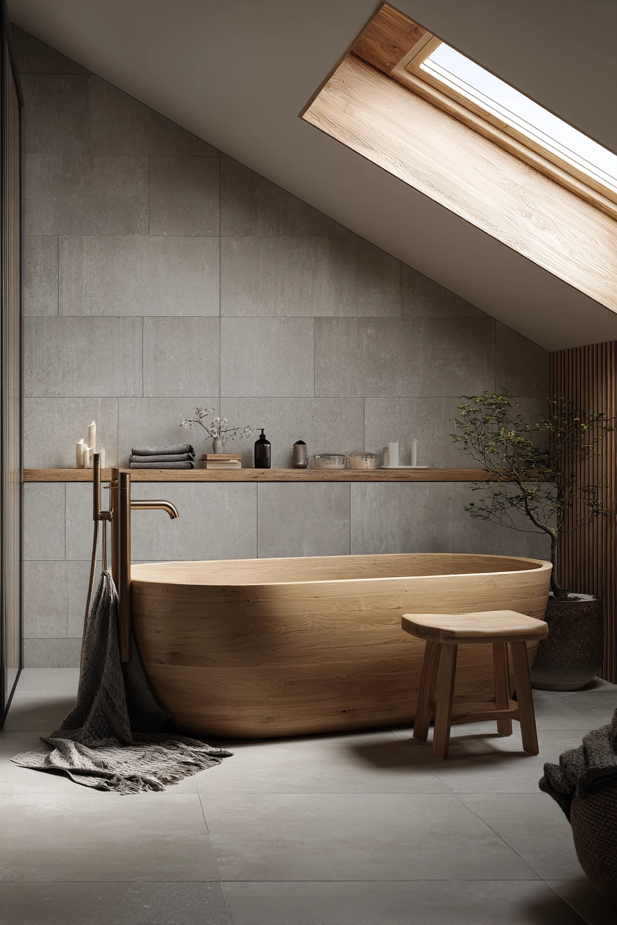 Japandi style bathroom 31