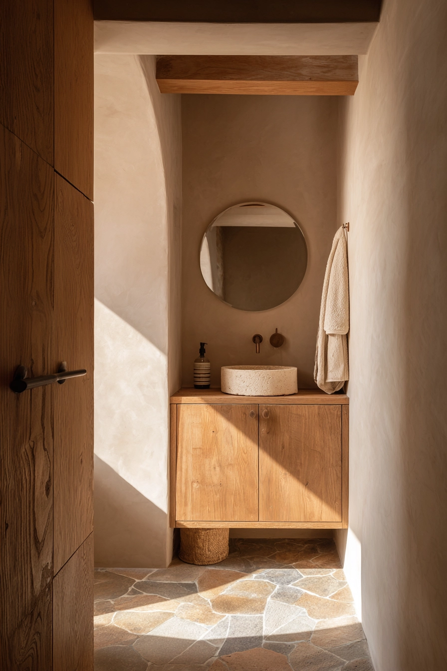 Japandi style bathroom 34