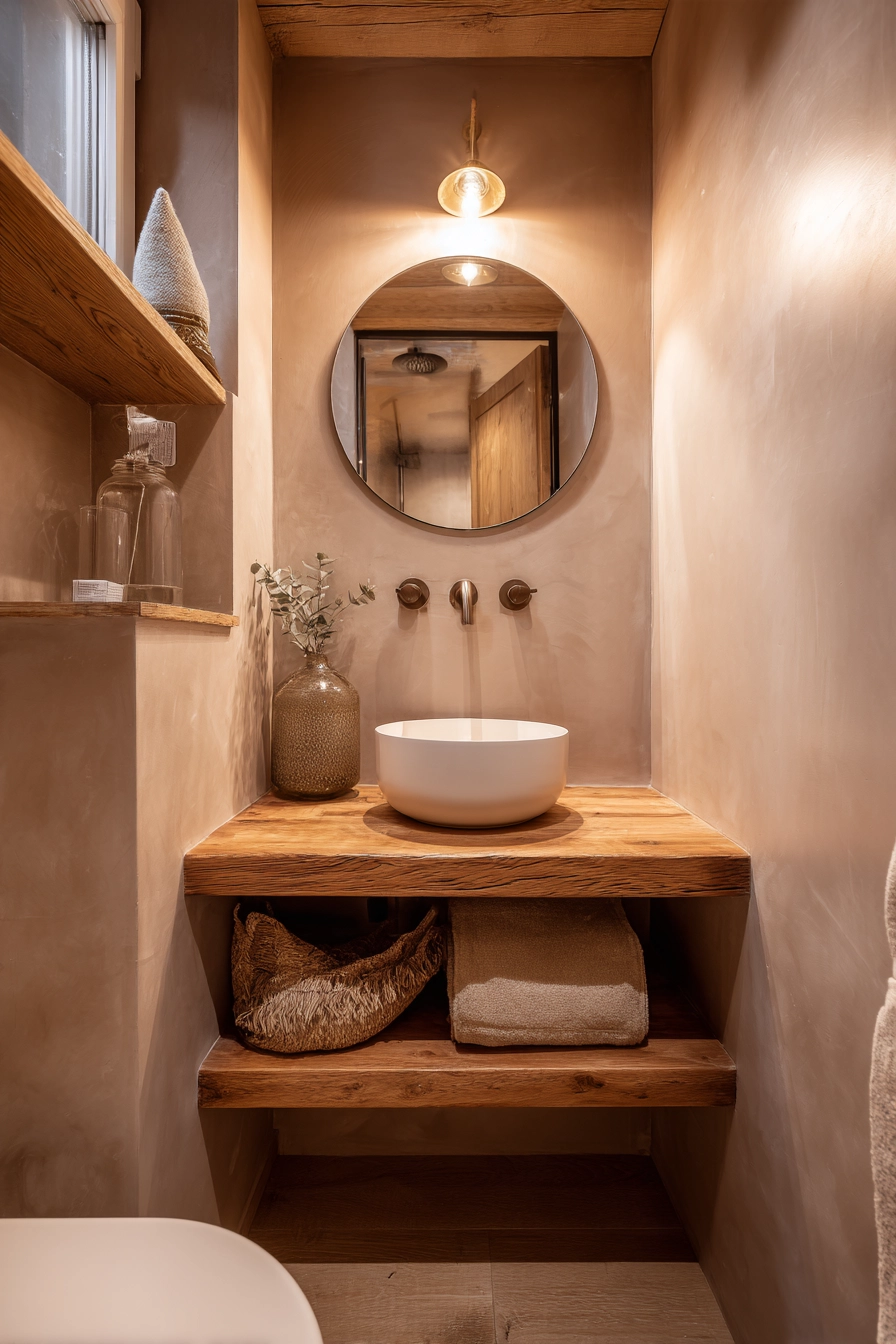 Japandi style bathroom 35