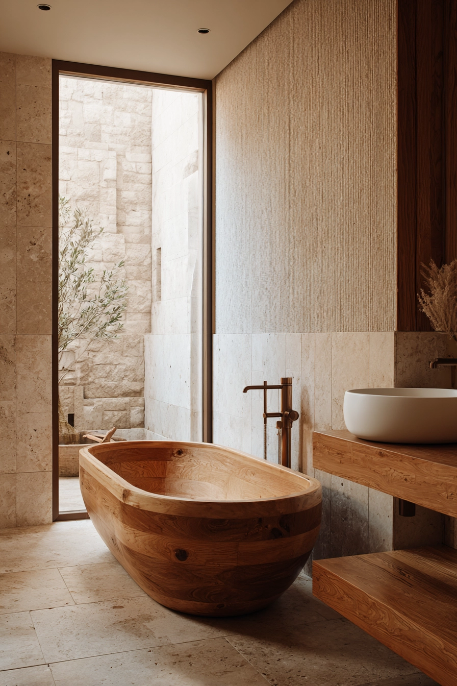 Japandi style bathroom 4