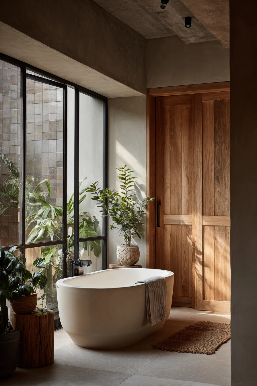 Japandi style bathroom 40