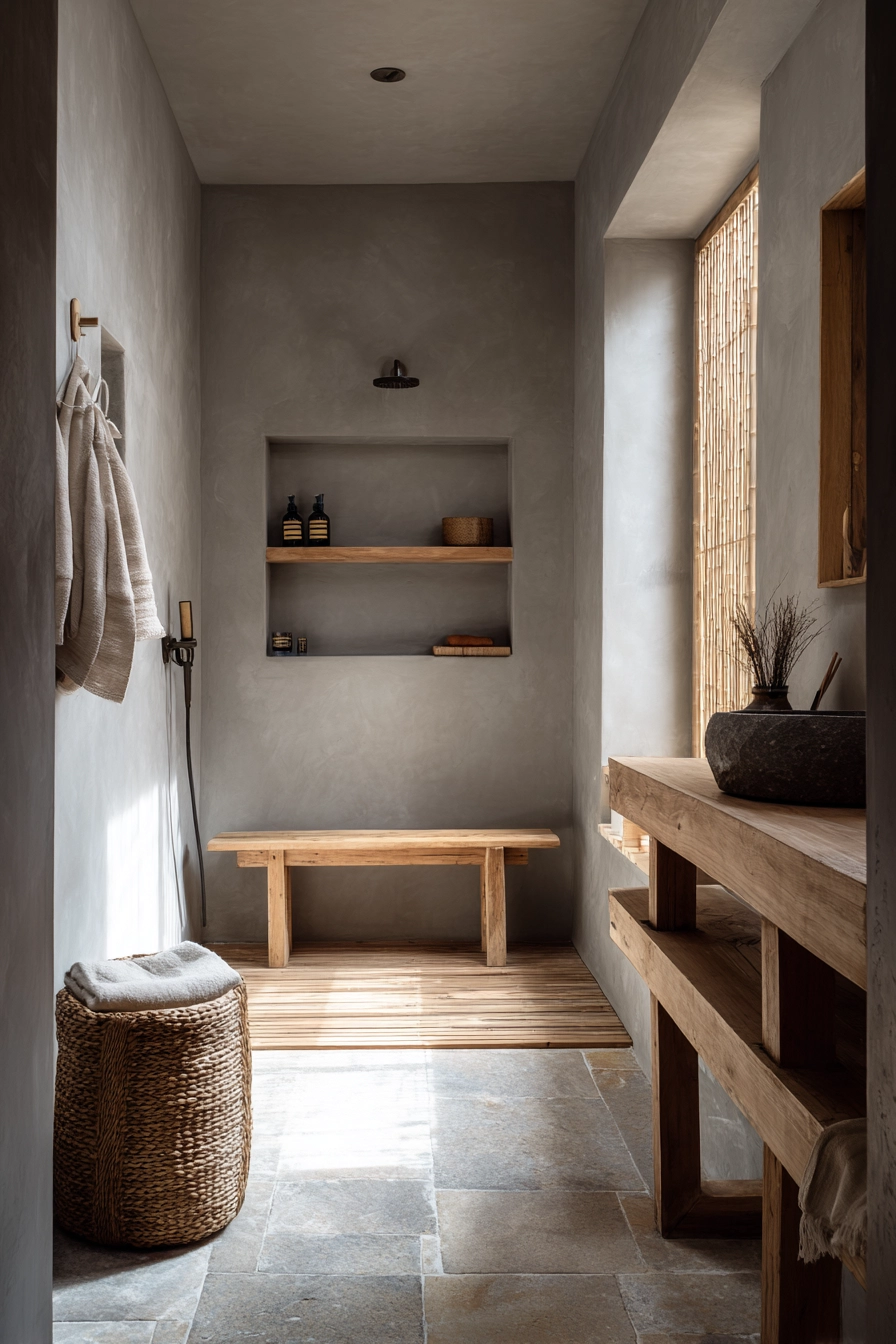 Japandi style bathroom 8