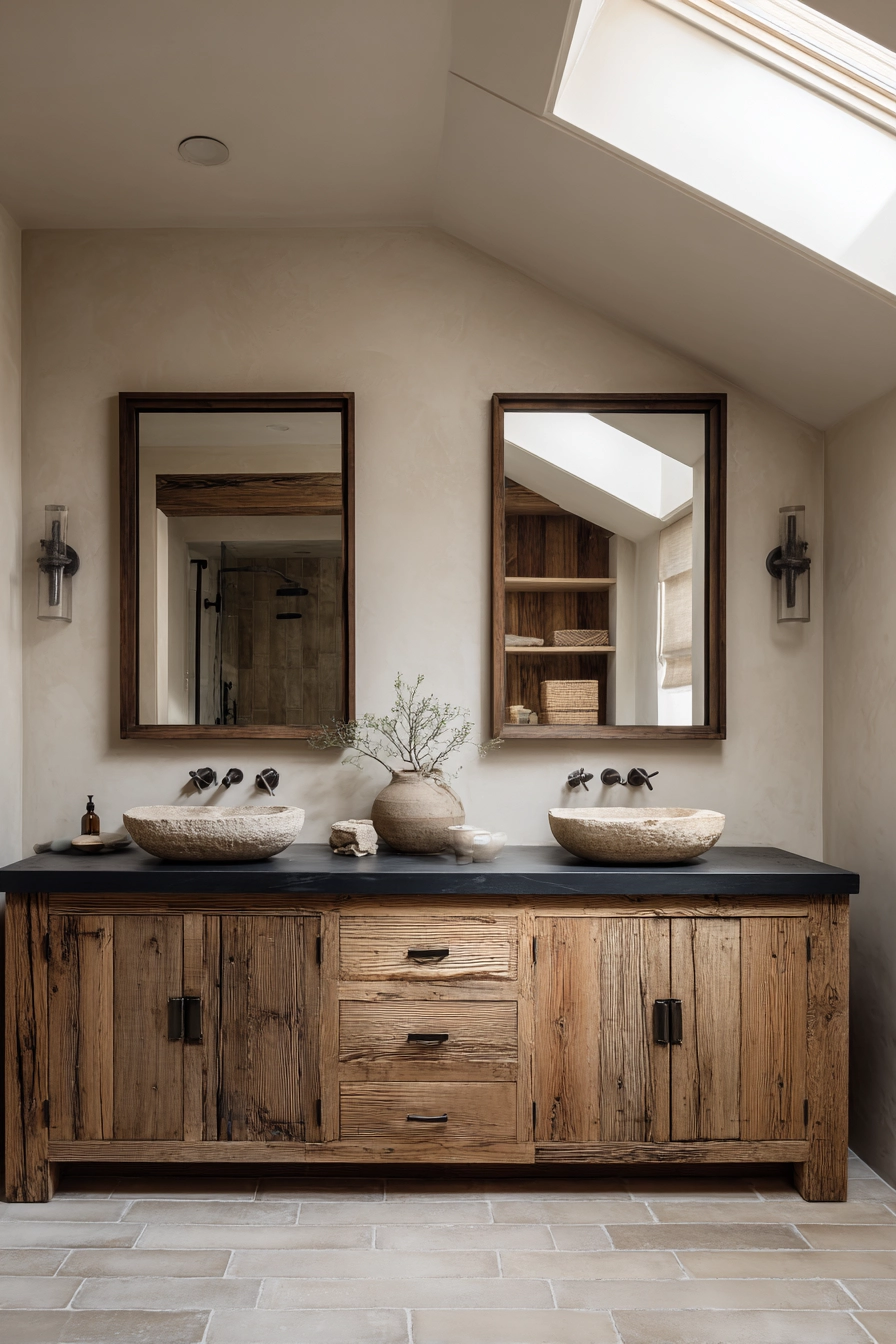 Japandi style bathroom 9