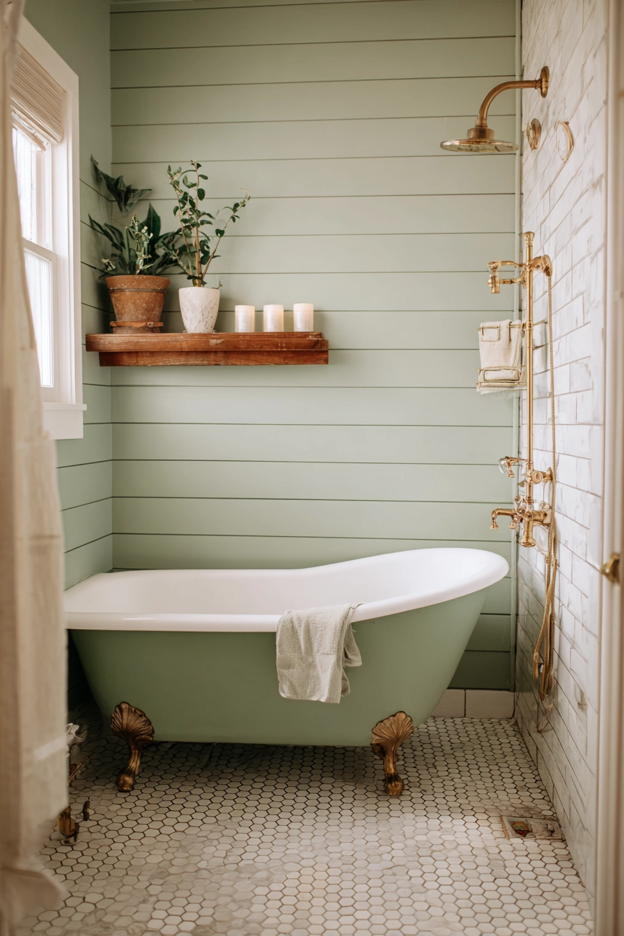 Light green bathroom 10