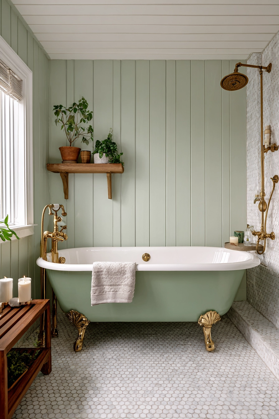 Light green bathroom 11